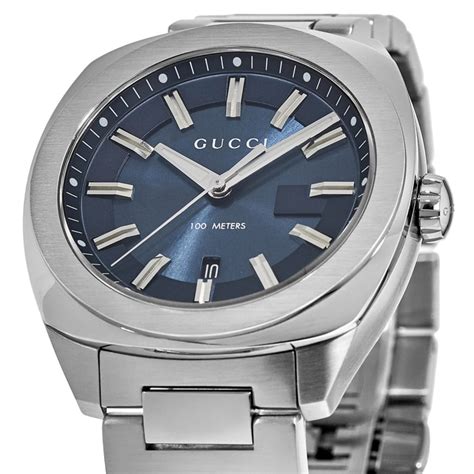 gucci watch blue dial|Gucci watch blue band.